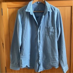 Frank & Eileen Barry Famous Cotton Distressed Denim Shirt Size XL